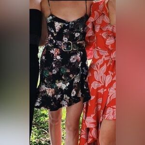 NICHOLAS Black Floral Kids Dress